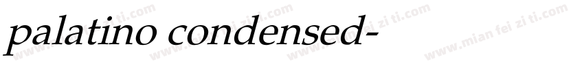 palatino condensed字体转换